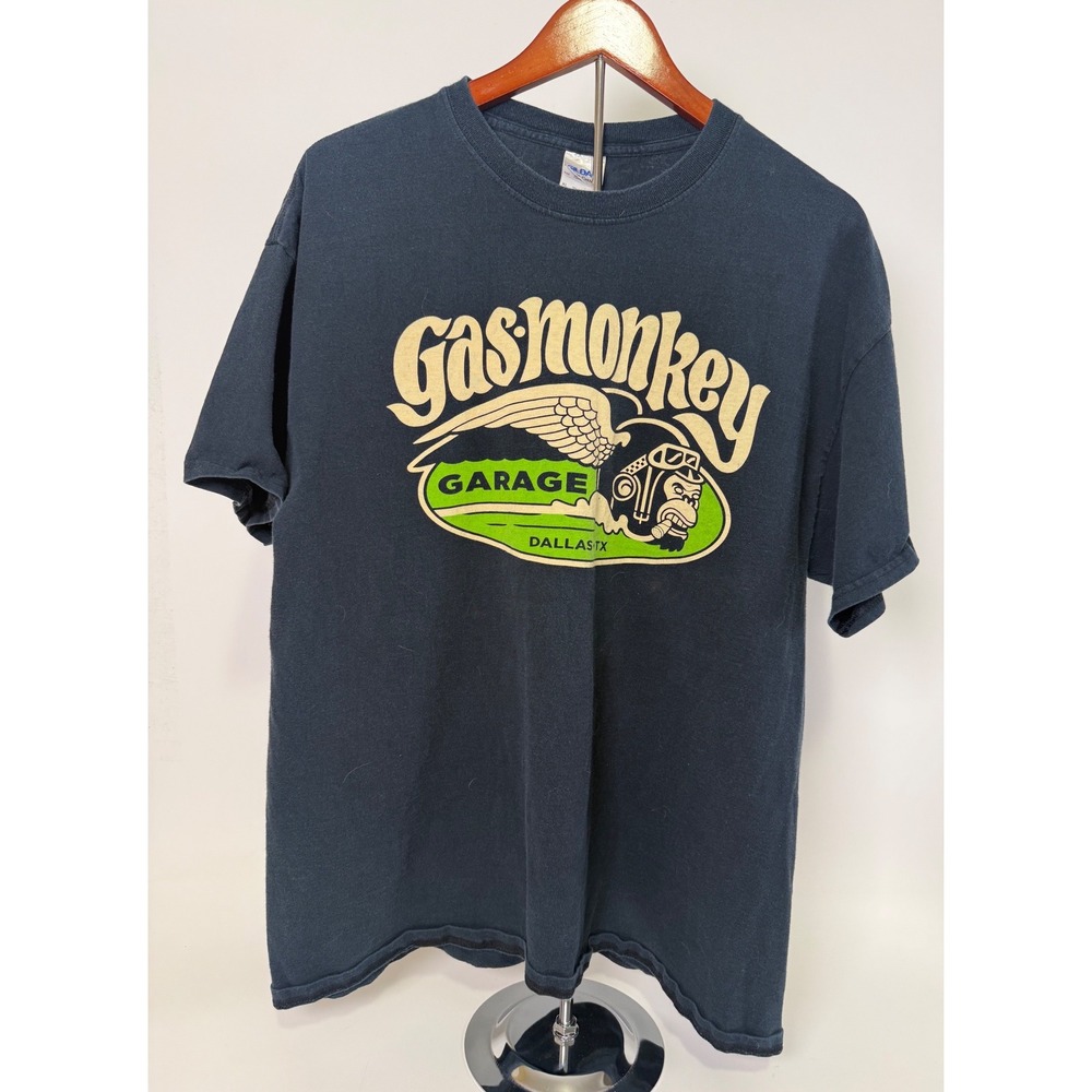 Gas Monkey Garage Graphic T-Shirt Men's X-Large Automotive Hot Rod Dallas FLAW